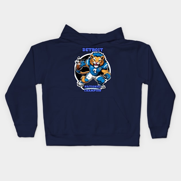 Detroit Lions Kids Hoodie by Charlie Dion